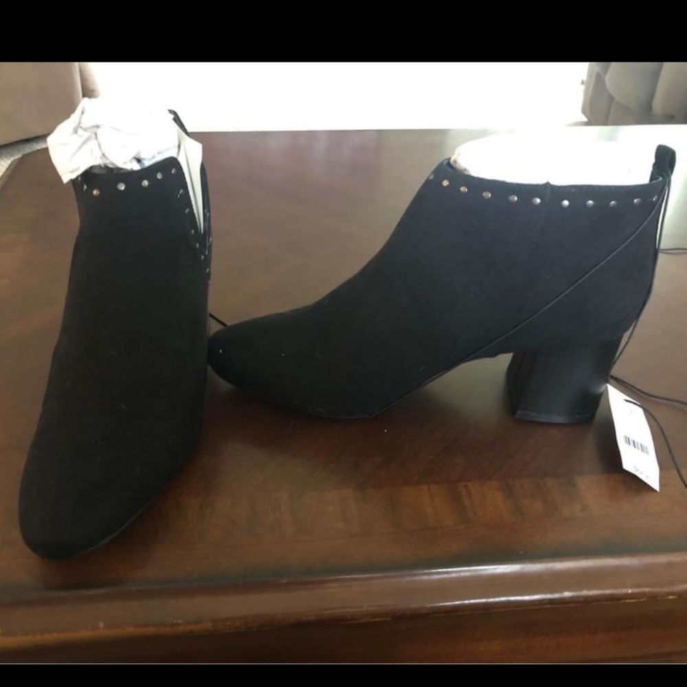 Black studded boots size 8